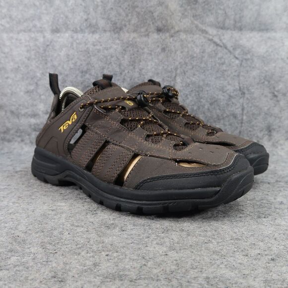 Teva Shoes Men 8 Sandal Fisherman Kitling Slip On Closed Toe Sport Comfort Brown - Picture 1 of 16